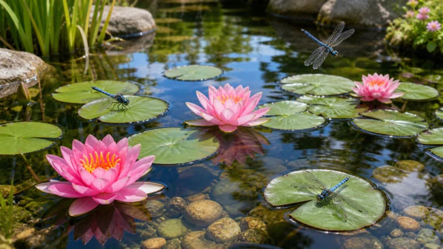 Water Lilies and Dragonflies jigsaw puzzle preview
