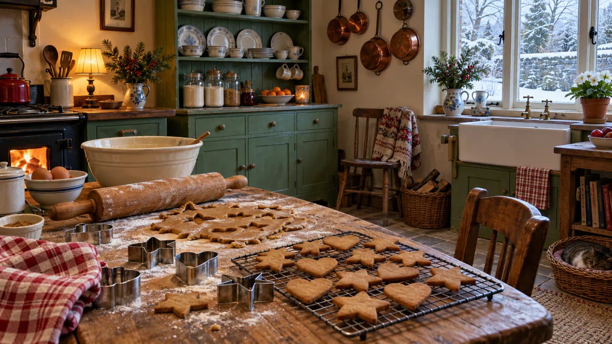 Winter Baking Kitchen jigsaw puzzle preview
