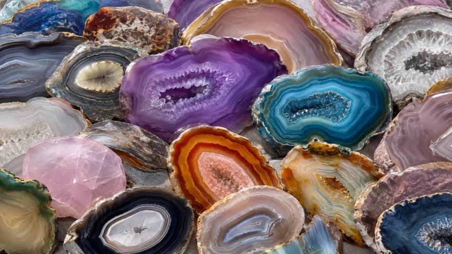 Agate Slices in Jewel Colors jigsaw puzzle