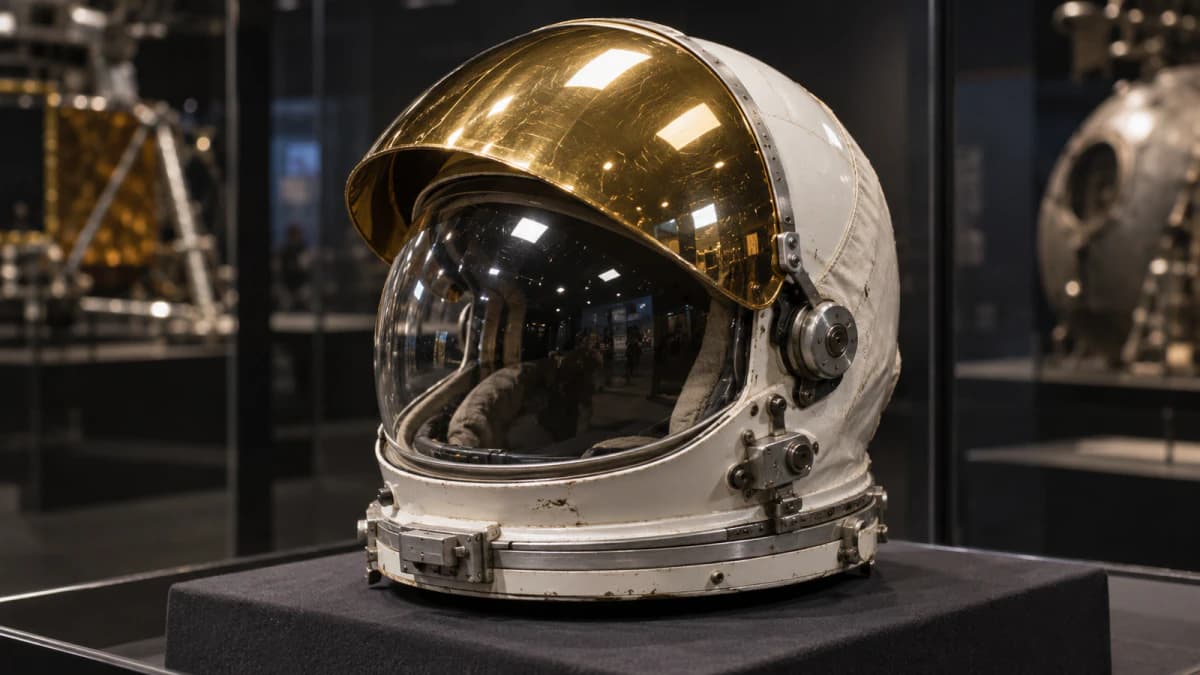 Astronaut Helmet in a Museum Case jigsaw puzzle preview