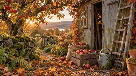 Autumn Apples beside a Garden Shed jigsaw puzzle