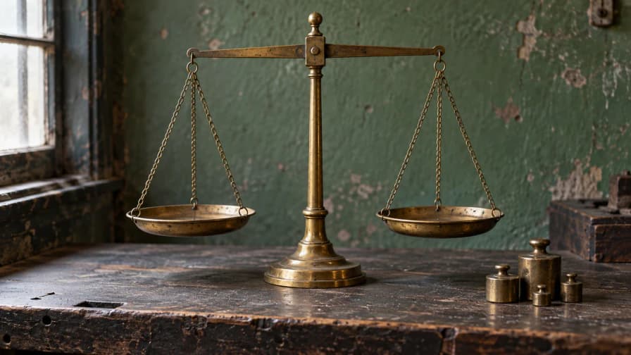 Brass Balance Scales on a Workshop Bench jigsaw puzzle