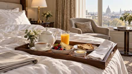 Breakfast Tray in a Hotel Room jigsaw puzzle