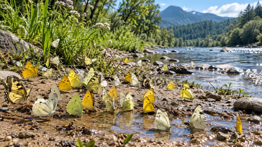 Butterflies on a Mud Puddle jigsaw puzzle preview