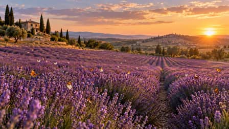 Butterflies over a Lavender Field jigsaw puzzle