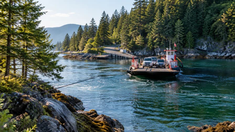 Cable Ferry across a Narrow Inlet jigsaw puzzle