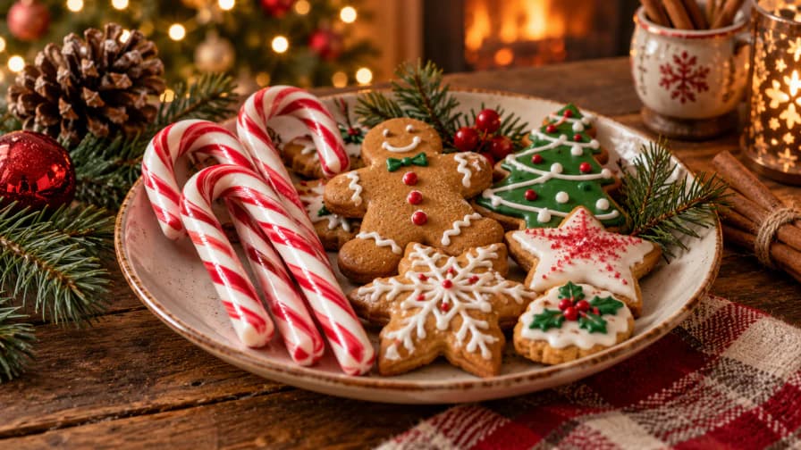 Candy Canes and Christmas Cookies jigsaw puzzle preview