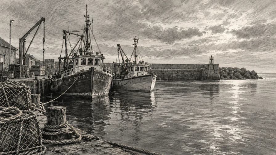 Charcoal Study of a Harbor jigsaw puzzle