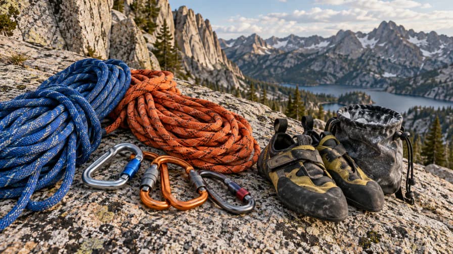 Climbing Gear on a Granite Ledge jigsaw puzzle preview