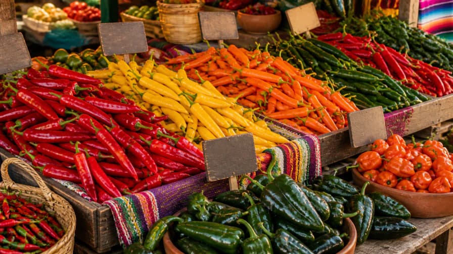 Colorful Mexican Chili Peppers jigsaw puzzle preview