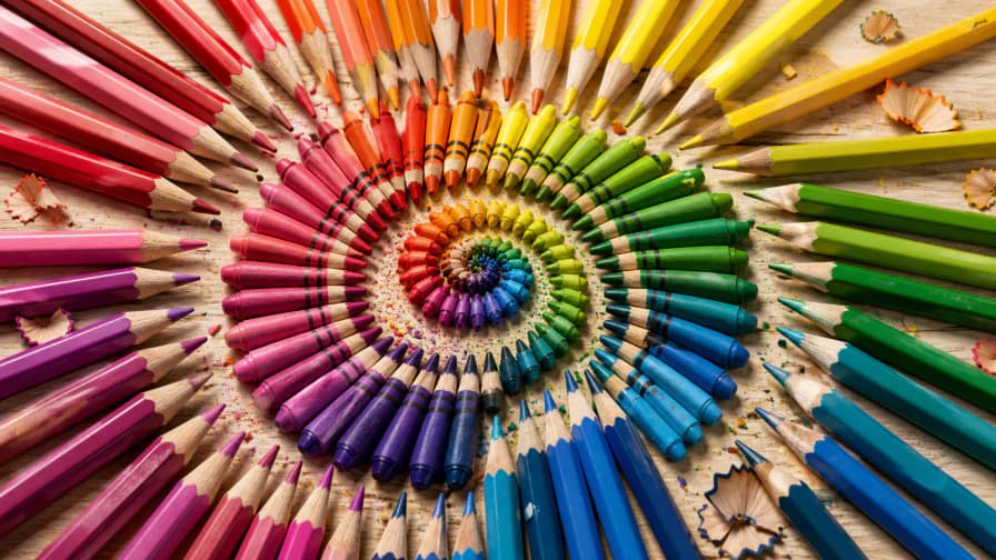 Crayon Rainbow Spiral jigsaw puzzle preview