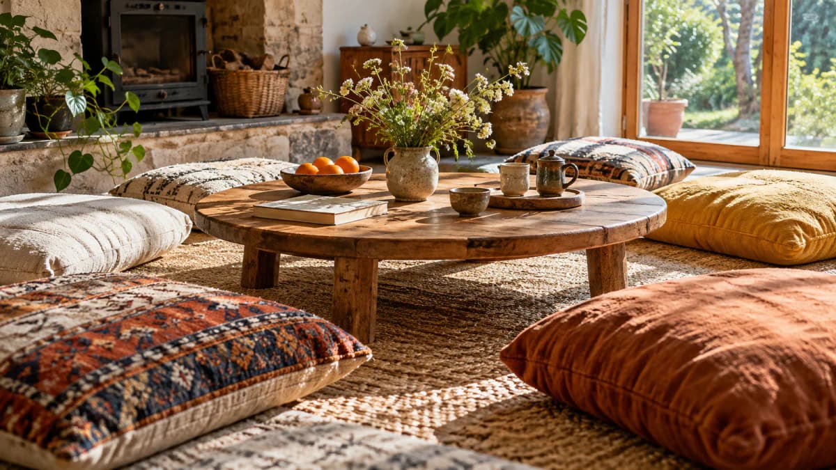 Cushions around a Low Table jigsaw puzzle preview