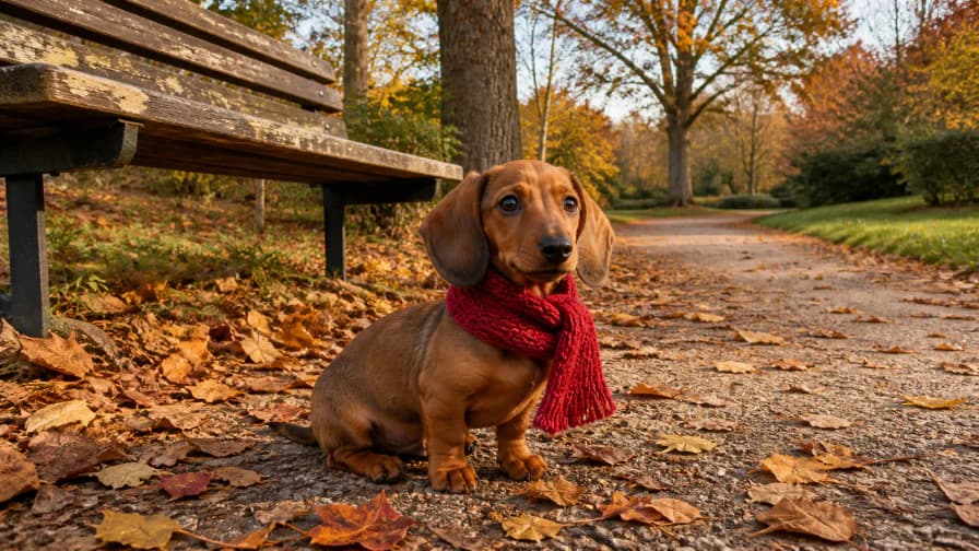 Dachshund Puppy in a Red Scarf jigsaw puzzle preview