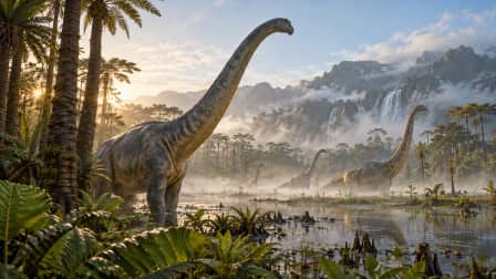 Diplodocus in the Mist jigsaw puzzle
