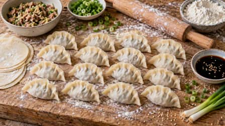 Dumplings on a Flour-Dusted Board jigsaw puzzle
