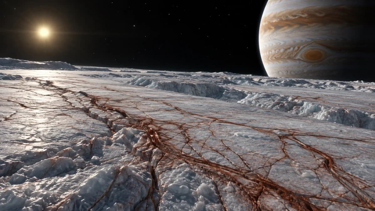 Europa beneath a Thin Sun jigsaw puzzle preview