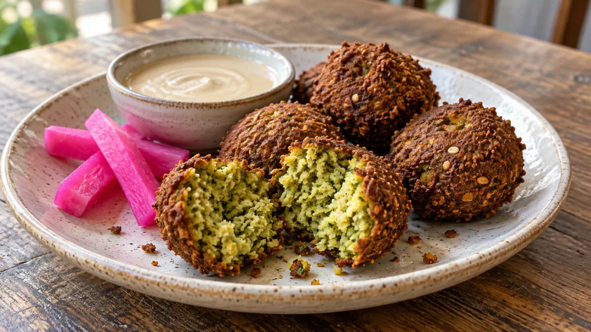Falafel with Tahini and Pickled Turnips jigsaw puzzle preview