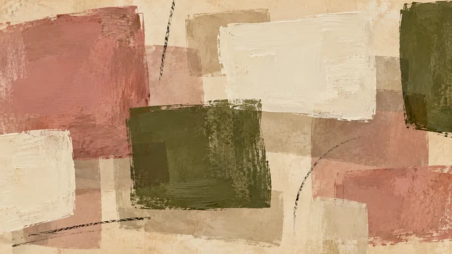 Floating Blocks in Rose and Olive jigsaw puzzle