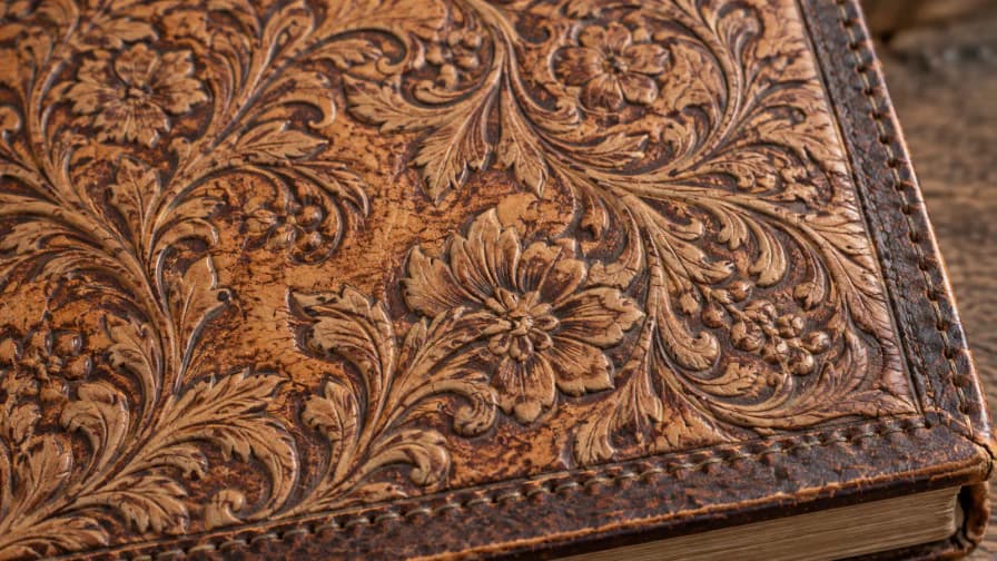 Floral Tooling on a Leather Journal jigsaw puzzle