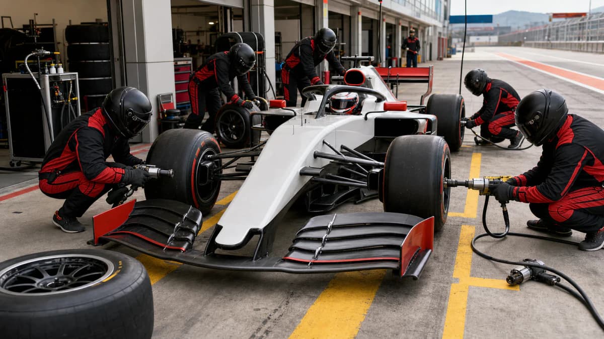 Formula Racing Pit Stop jigsaw puzzle preview