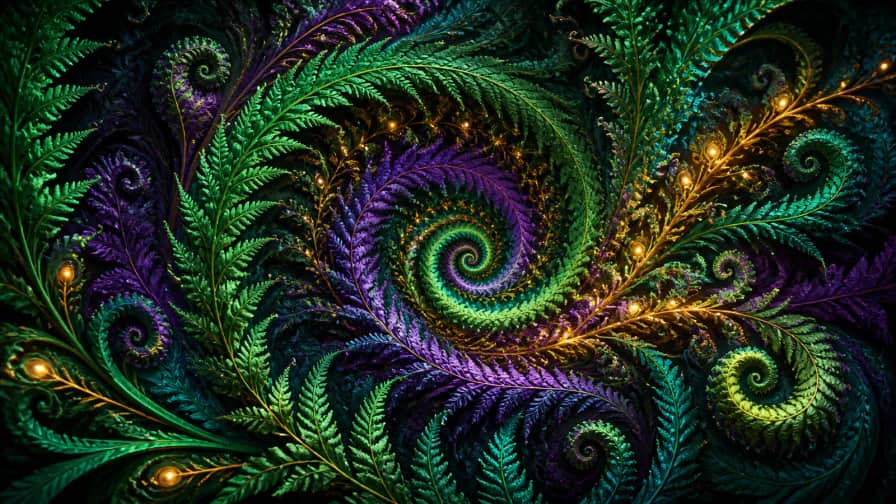 Fractal Garden Spiral jigsaw puzzle
