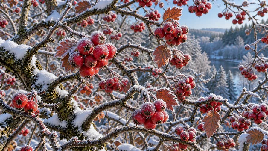 Frosted Red Berries in Winter jigsaw puzzle preview