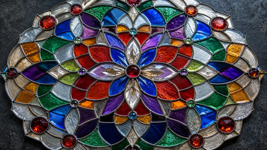 Glass Kaleidoscope Mandala jigsaw puzzle preview