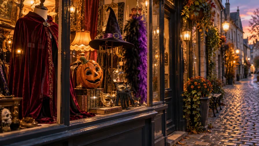Halloween Costume Shop Window jigsaw puzzle preview