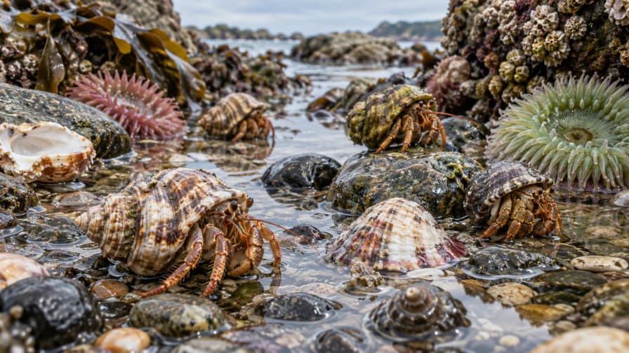 Hermit Crabs among Tide Pool Shells jigsaw puzzle preview