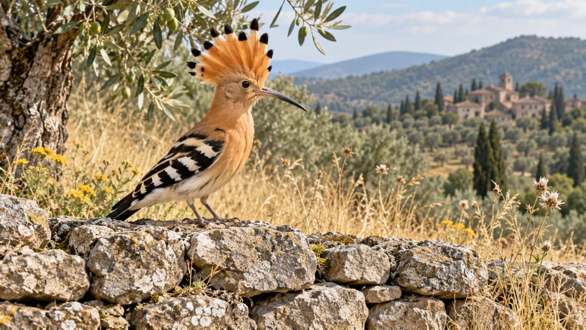 Hoopoe on a Dry Stone Wall jigsaw puzzle preview