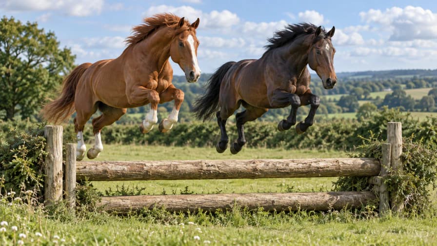 Horses Clearing a Cross-Country Fence jigsaw puzzle