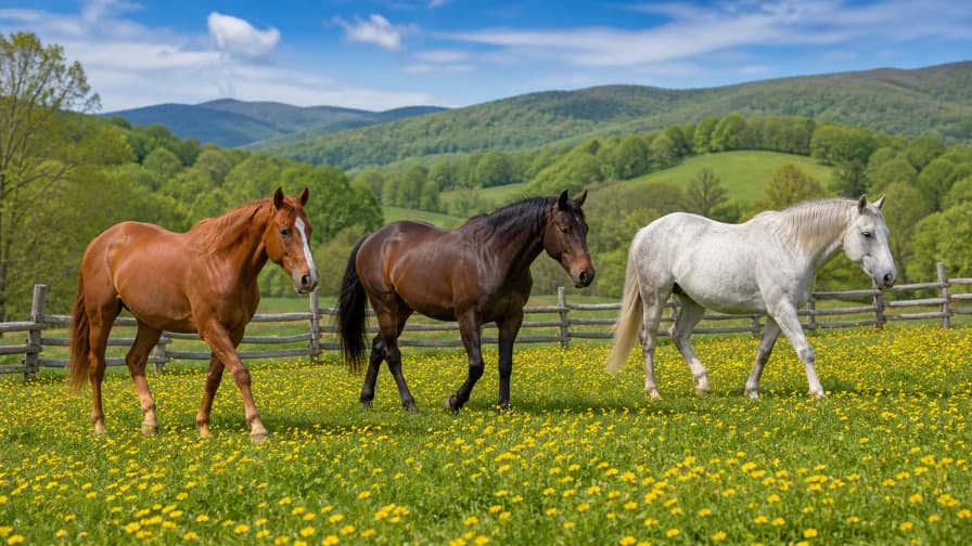 Horses in a Spring Meadow jigsaw puzzle preview