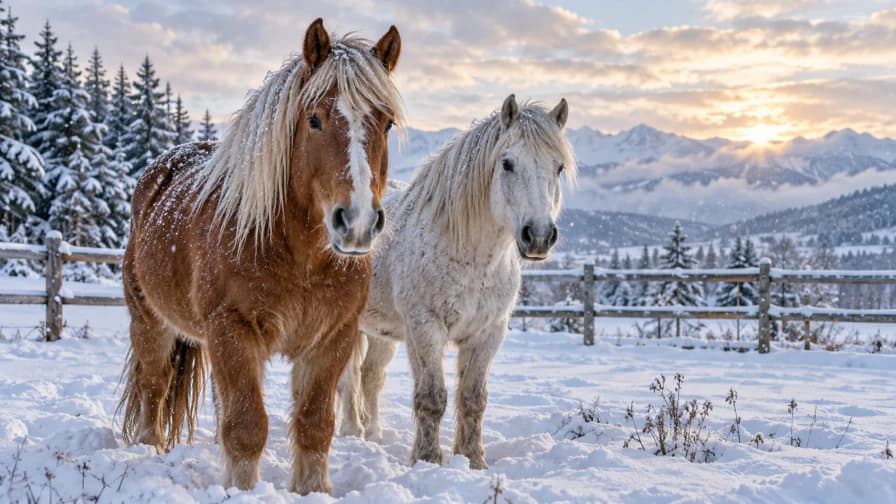 Horses in the Snow jigsaw puzzle preview