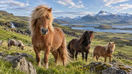 Icelandic Horses in the Highlands jigsaw puzzle