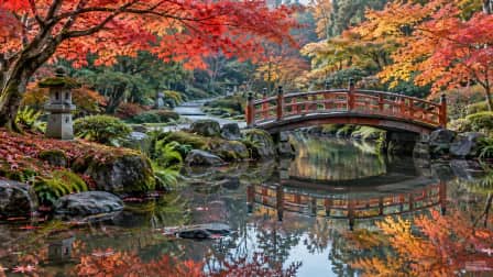 Kyoto Garden Bridge in Autumn jigsaw puzzle
