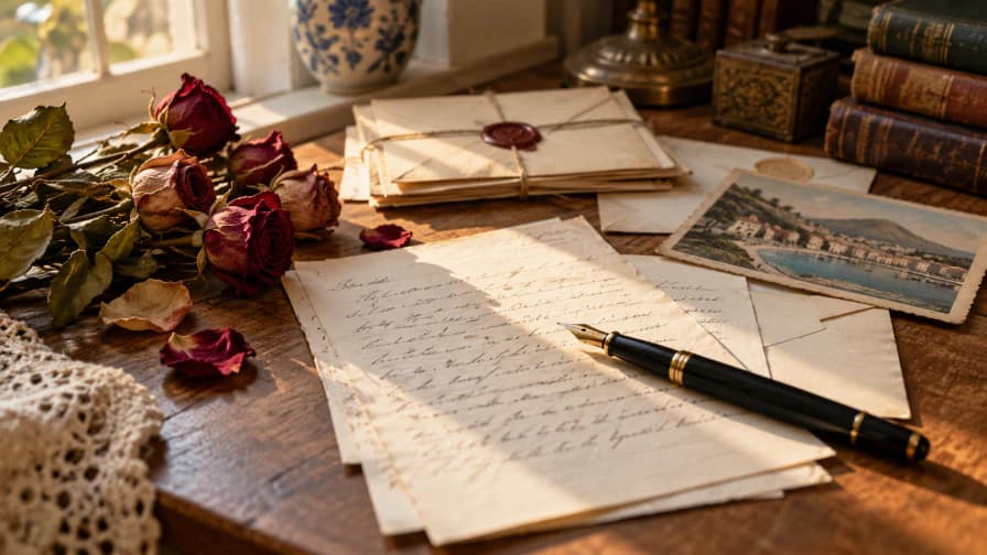 Love Letters and a Vintage Postcard jigsaw puzzle preview