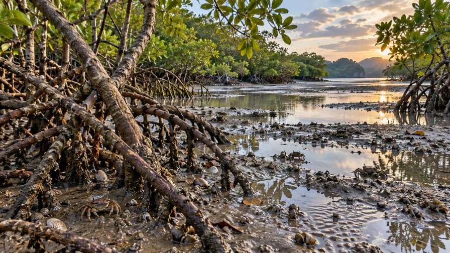 Mangrove Roots at Low Tide jigsaw puzzle preview