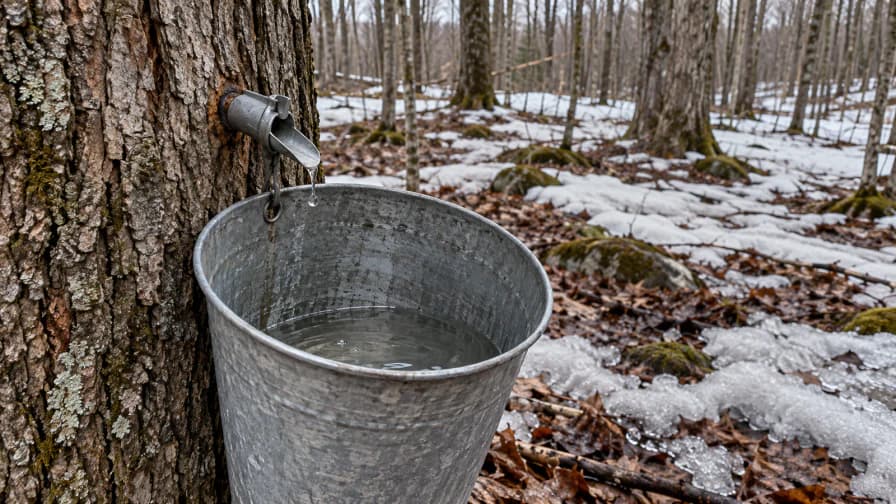 Maple Sap Bucket during the Spring Thaw jigsaw puzzle