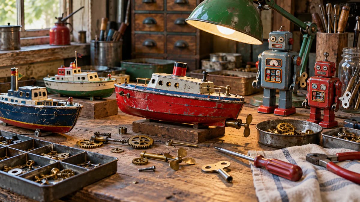 Mechanical Toys in a Repair Shop jigsaw puzzle preview