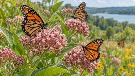 Monarch Butterflies on Milkweed jigsaw puzzle