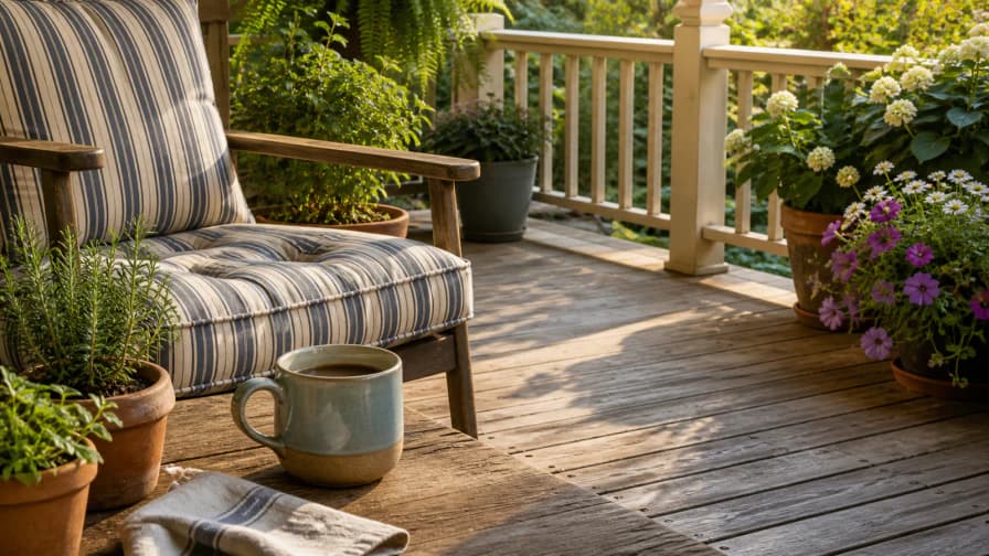 Morning Coffee on a Porch jigsaw puzzle preview