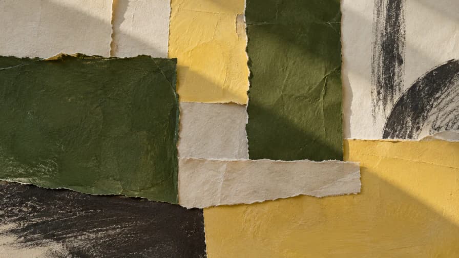 Moss Green Blocks in Morning Light jigsaw puzzle preview