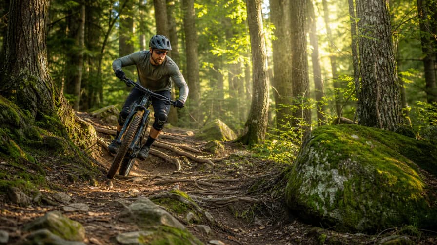Mountain Bike Forest Trail jigsaw puzzle preview