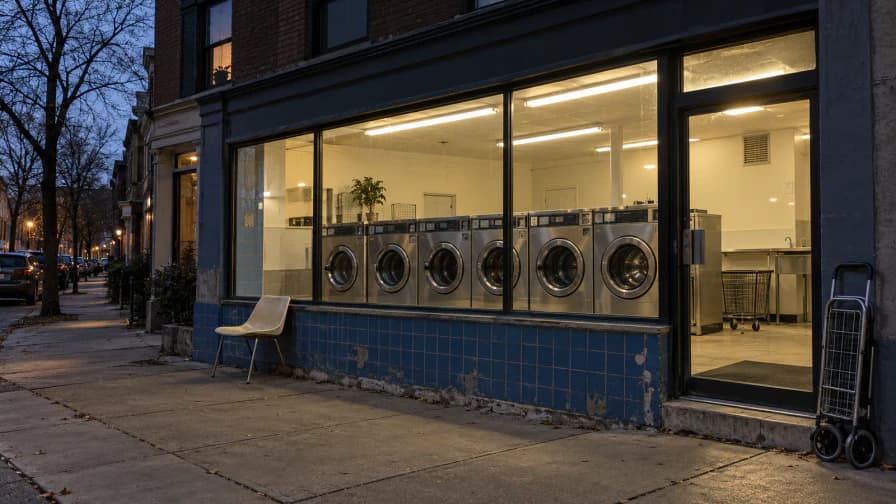 Neighborhood Laundromat at Dusk jigsaw puzzle