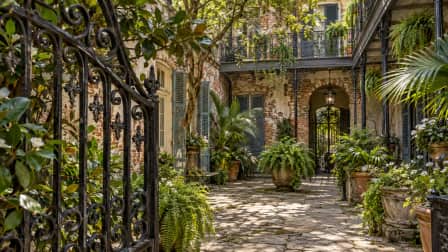 New Orleans Courtyard with Ironwork jigsaw puzzle