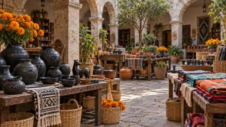 Oaxaca Pottery Market Courtyard jigsaw puzzle