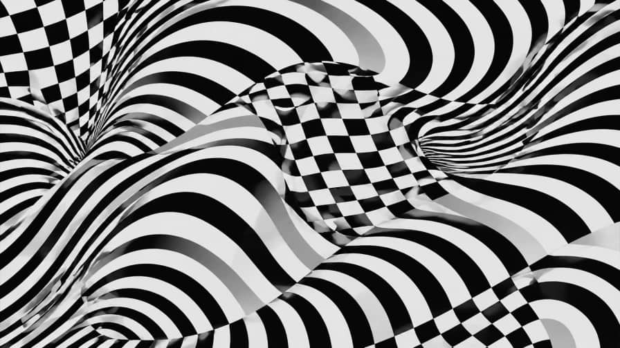 Op Art Ribbon Waves jigsaw puzzle