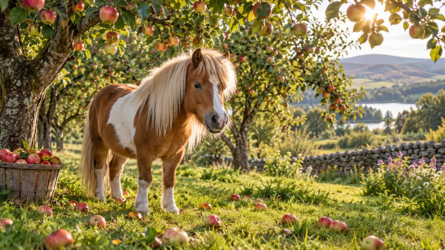 Pony in an Apple Orchard jigsaw puzzle preview