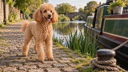 Poodle on a Canal Towpath jigsaw puzzle