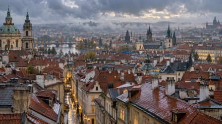 Prague Rooftops after Rain jigsaw puzzle